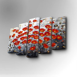 Wallity Cuadro Decorativo en Lienzo 5 Piezas 5PUC-085